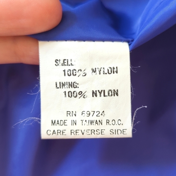 Columbia 90's Vintage Bugaboo Nylon Full Zip Winter Ski Shell Jacket Red Blue L - Picture 6 of 16